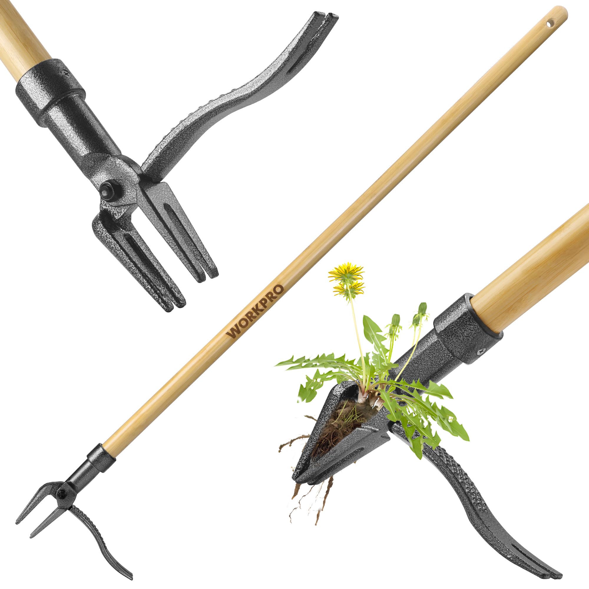 Amazon.com : WORKPRO Weed Puller Tool with 44” Bamboo Handle